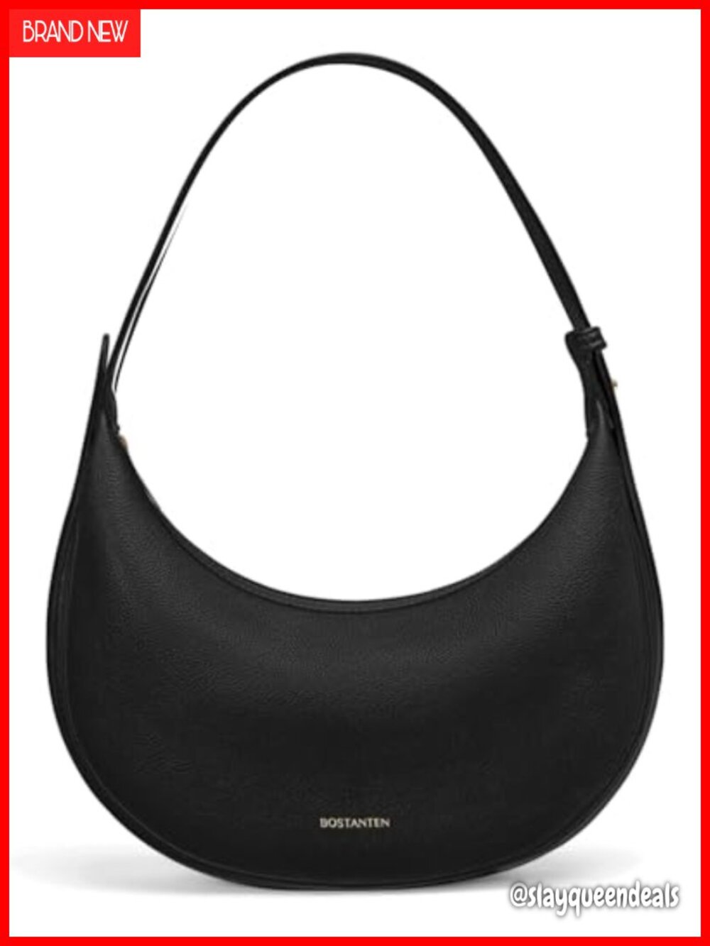 Vegan Leather Crescent Shoulder Bag Crossbody Clutch Hobo Handbag
